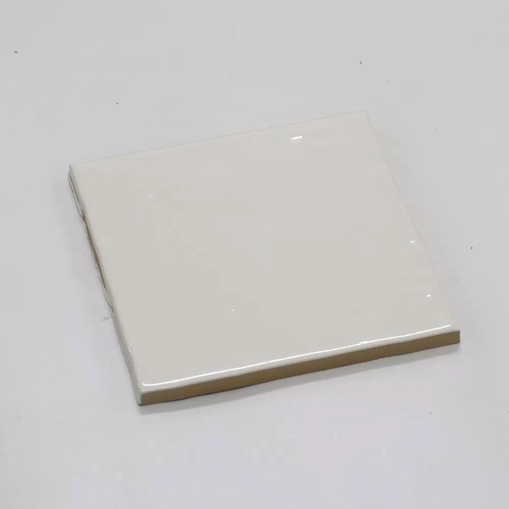 Terralis 5.9 in. x 5.9 in. Glossy Pearl White Porcelain Square Wall and Floor Tile (4.65 sq ft/case) - 19 Pack