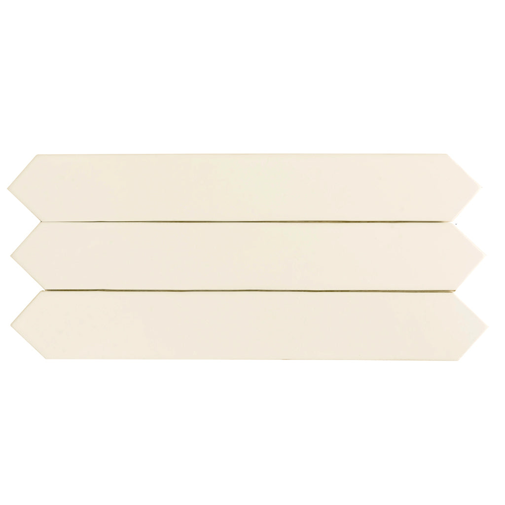 Terralis 3 in. x 19 in. Glossy Pearl White Porcelain Picket Wall and Floor Tile (7.65 sq ft/case) - 20 Pack