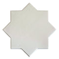 Sample - Pearl White 7x7 Glossy Star Porcelain Tile (16 pack, 6.46 sq ft/case)