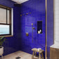 Royal Blue 0.6x12 Glossy Porcelain Bullnose Tile Trim (10 pack, 0.5 sq ft/case)