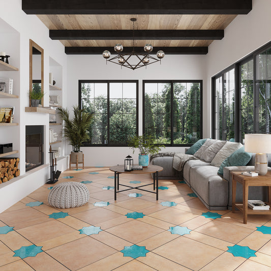 Terracotta 18x18 Matte Square Porcelain Large Format Tile (5 pack, 10.9 sq ft/case)