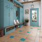 Turquoise Blue 7x7 Glossy Star Porcelain Tile (16 pack, 6.46 sq ft/case)