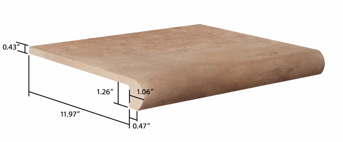 Terracotta 13x18x1.5 Matte Porcelain Large Format Tile (4 pack, 6.39 sq ft/case)