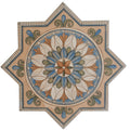 Sample - Terracotta Sage Green-Blue 7x7 Matte Star Porcelain Tile (16 pack, 6.46 sq ft/case)