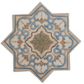 Sample - Terracotta Soft Gray-Blue 7x7 Matte Star Porcelain Tile (16 pack, 6.46 sq ft/case)