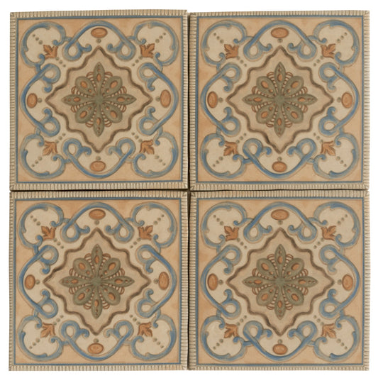 Sample-Taupe-blue Terracotta 6x6 Matte Square Porcelain Tile (19 pack, 4.65 sq ft/case)