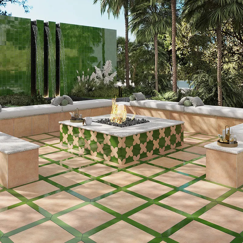 Deep Forest Green 6x6 Glossy Square Porcelain Tile (19 pack, 4.65 sq ft/case)
