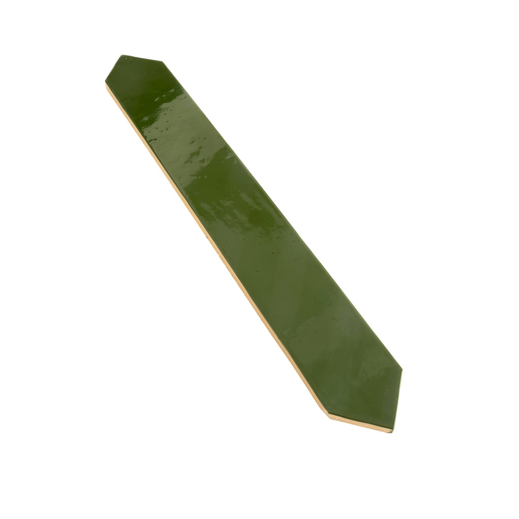 Deep Forest Green 3x19 Glossy Picket Porcelain Tile (20 pack, 7.65
