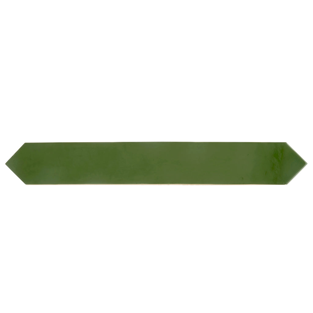 Deep Forest Green 3x19 Glossy Picket Porcelain Tile (20 pack, 7.65
