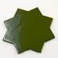 Terralis 7 in. x 7 in. Glossy Deep Forest Green Porcelain Star Wall and Floor Tile (6.46 sq ft/case) - 16 Pack