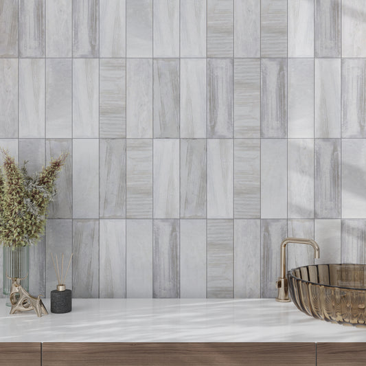 Gray 4x13 Matte Brick Porcelain Tile (31 pack, 12.034 sq ft/case)