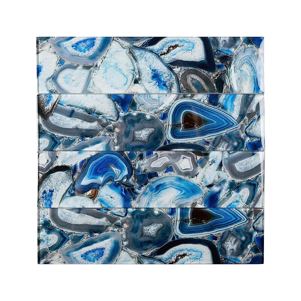 Blue 3x12 Glossy Glass Subway Tile (20 pack, 5 sq ft/case)