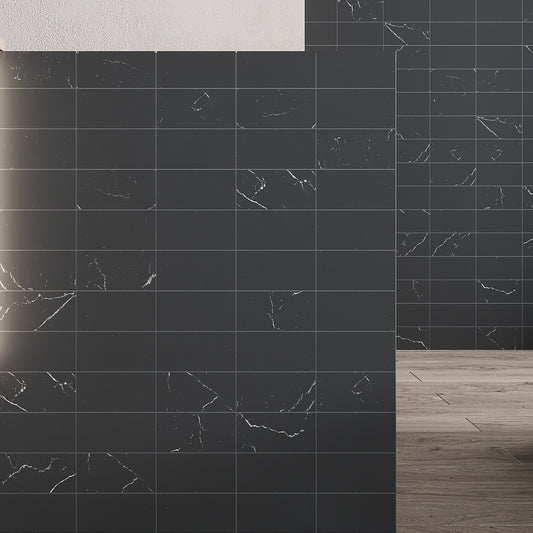 Eastern Black 3x6 Honed Subway Marble Tile (40 pack, 5 sq ft/case)