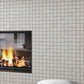 white dove natural uniform 12x12 square porcelain mosaic tile wall with matte finish