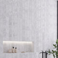 Soft Gray White 16x48 Matte Ceramic Large Format Tile (3 pack, 15.5 sq ft/case)