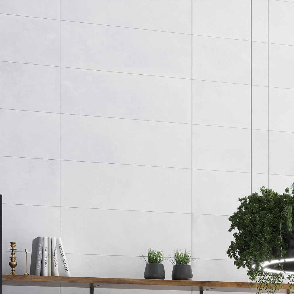 White 12x36 Ceramic Matte Large Format Tile (4 pack, 11.63 sq ft/case)