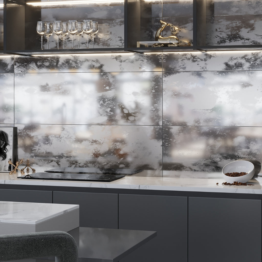 Silver-charcoal Gray 16x48 Matte Ceramic Large Format Tile (2 pack, 10.34 sq ft/case)