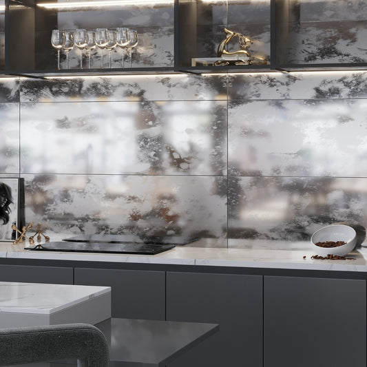 Silver-charcoal Gray 16x48 Matte Ceramic Large Format Tile (2 pack, 10.34 sq ft/case)
