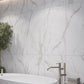 White with Gray-Gold 24x48 Polished Porcelain Large Format Tile (2 pack, 15.5 sq ft/case)