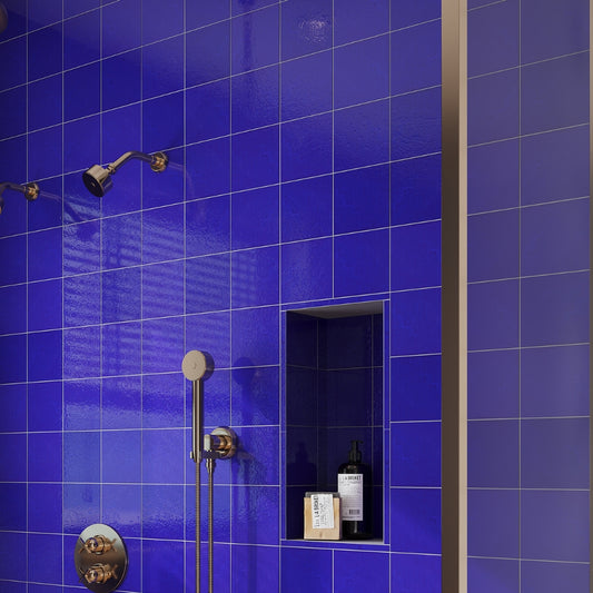 Royal Blue 6x6 Glossy Square Porcelain Tile (19 pack, 4.65 sq ft/case)