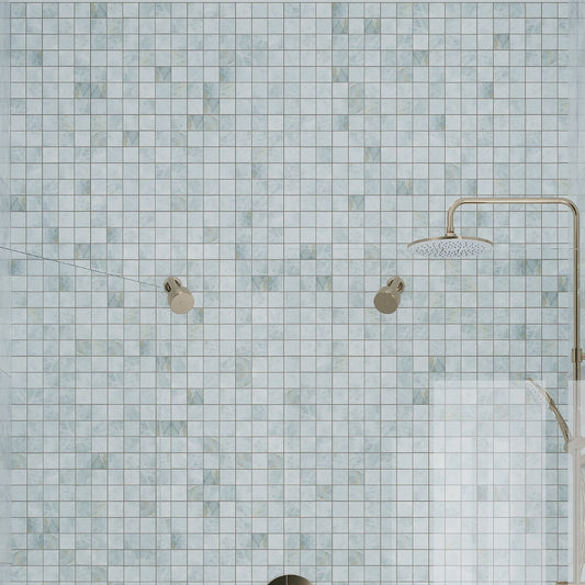 Frosted Sky Blue 12x12 Lappato Square Porcelain Mosaic Tile (5 pack, 4.84 sq ft/case)