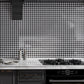 Polished Eastern Black White 12x12 basketweave marble mosaic tile with black and white pattern