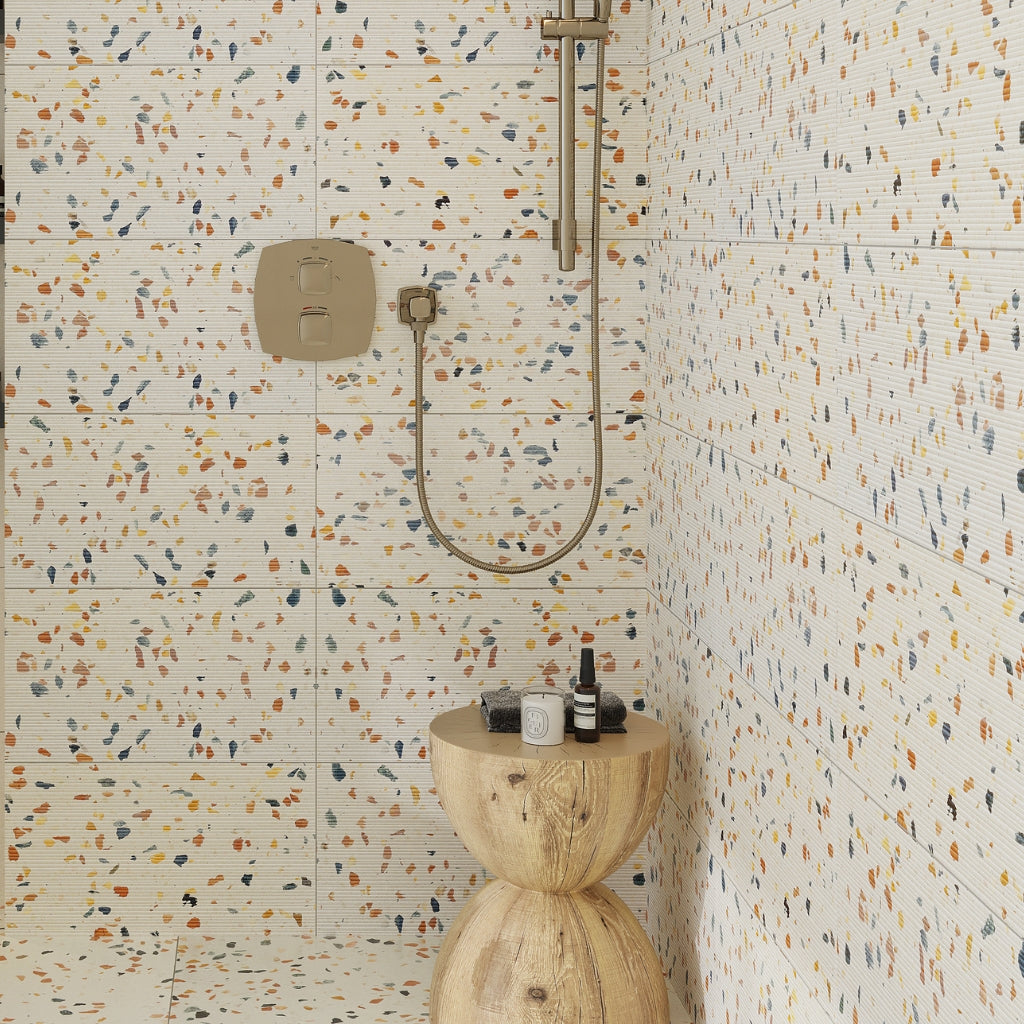 Beige 12x24 Textured Terrazzo Large Tile (7.75 sq ft/case, 4-Pack)