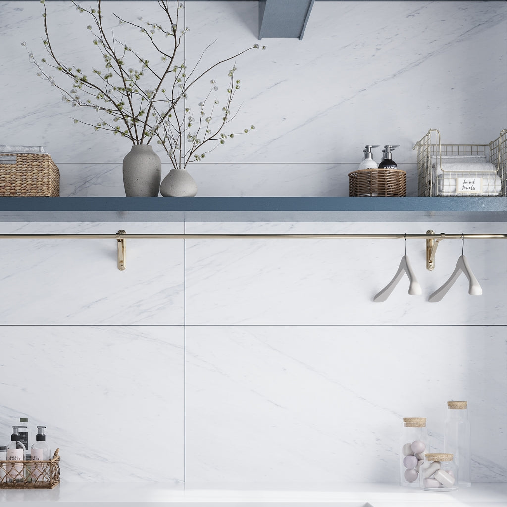 White 24x48 Matte Porcelain Large Tile (15.5 sq ft/case, 2-Pack)