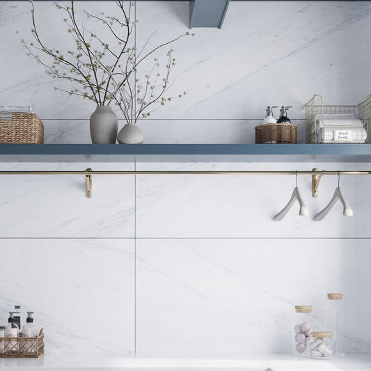 White 24x48 Matte Porcelain Large Tile (15.5 sq ft/case, 2-Pack)