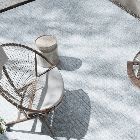 Smoke Blue 12x12 Matte Gres Porcelain Square Mosaic Tile (5.82 sq ft/case, 6-Pack)