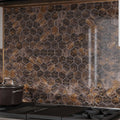 Brown 9x13 Polished Hexagon Porcelain Mosaic Tile (9 pack, 7.09 sq ft/case)