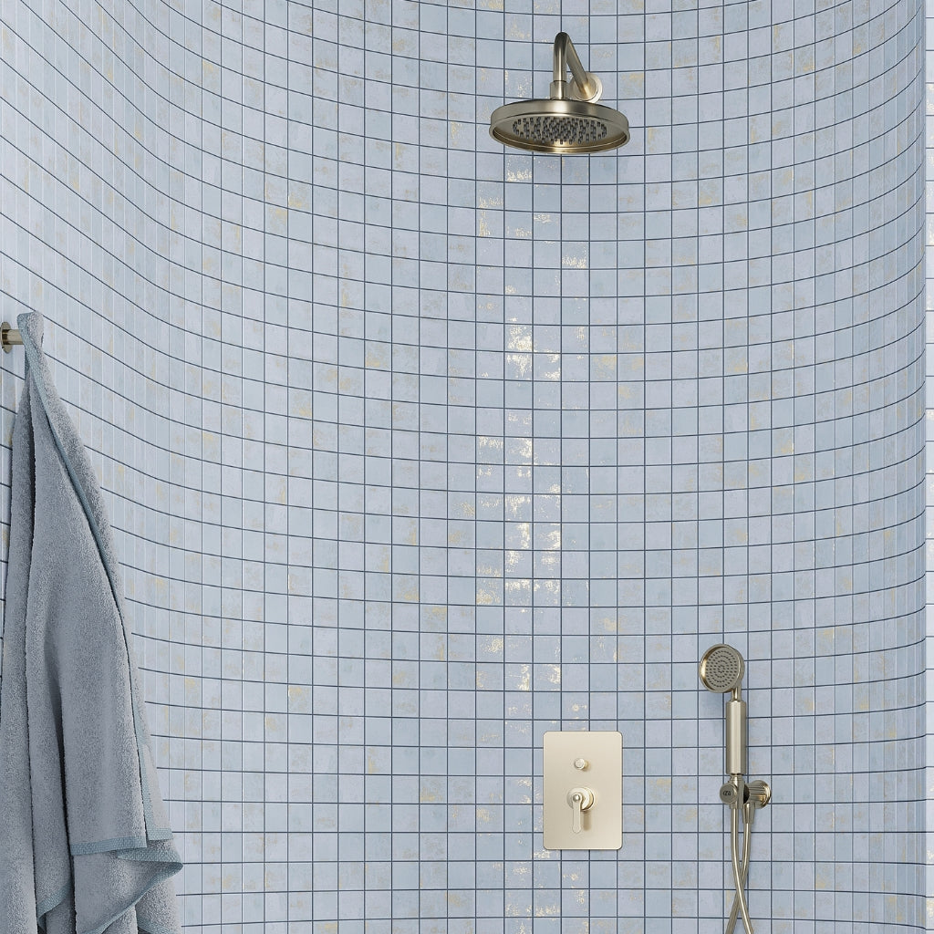 Light Blue 12x12 Natural Uniform Square Porcelain Mosaic Tile (8 pack, 7.62 sq ft/case)