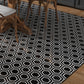 Raven Black 11x13 Polished Hexagon Nero Marquina Thassos Marble Mosaic Tile (5 pack, 5.21 sq ft/case)