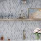 soft gray and white polished arabesque carrara thassos marble mosaic tile with natural veining