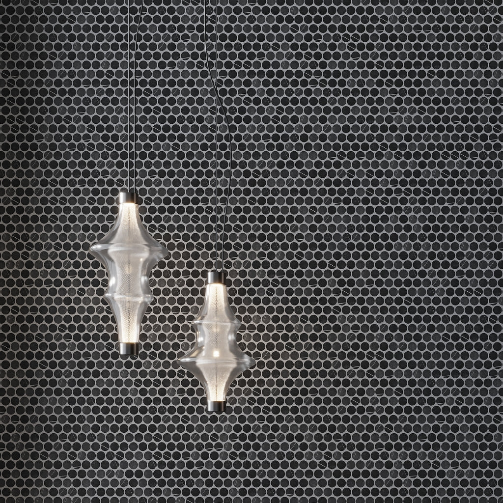 Eastern Black 11x12 Tumbled Penny Round Marble Mosaic Tile (5 pack, 4.83 sq ft/case)