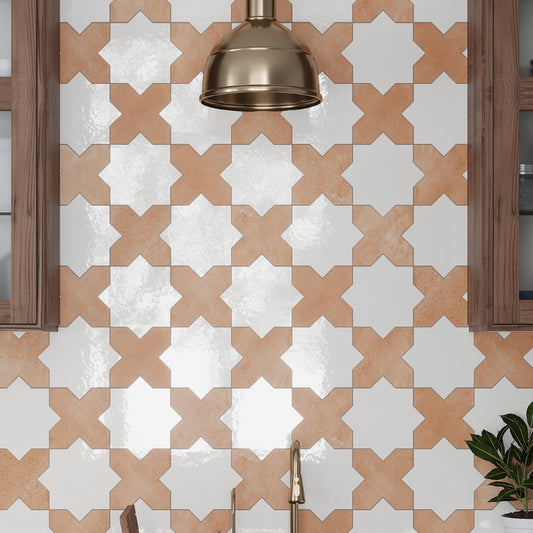 Terracotta 7x7 Matte Cross Porcelain Tile (16 pack, 5.6 sq ft/case)