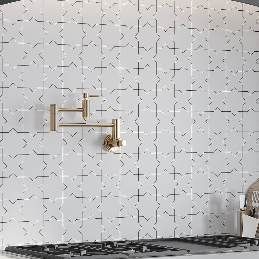 White 5x5 Matte Star Ceramic Tile (27 pack, 5.37 sq ft/case)