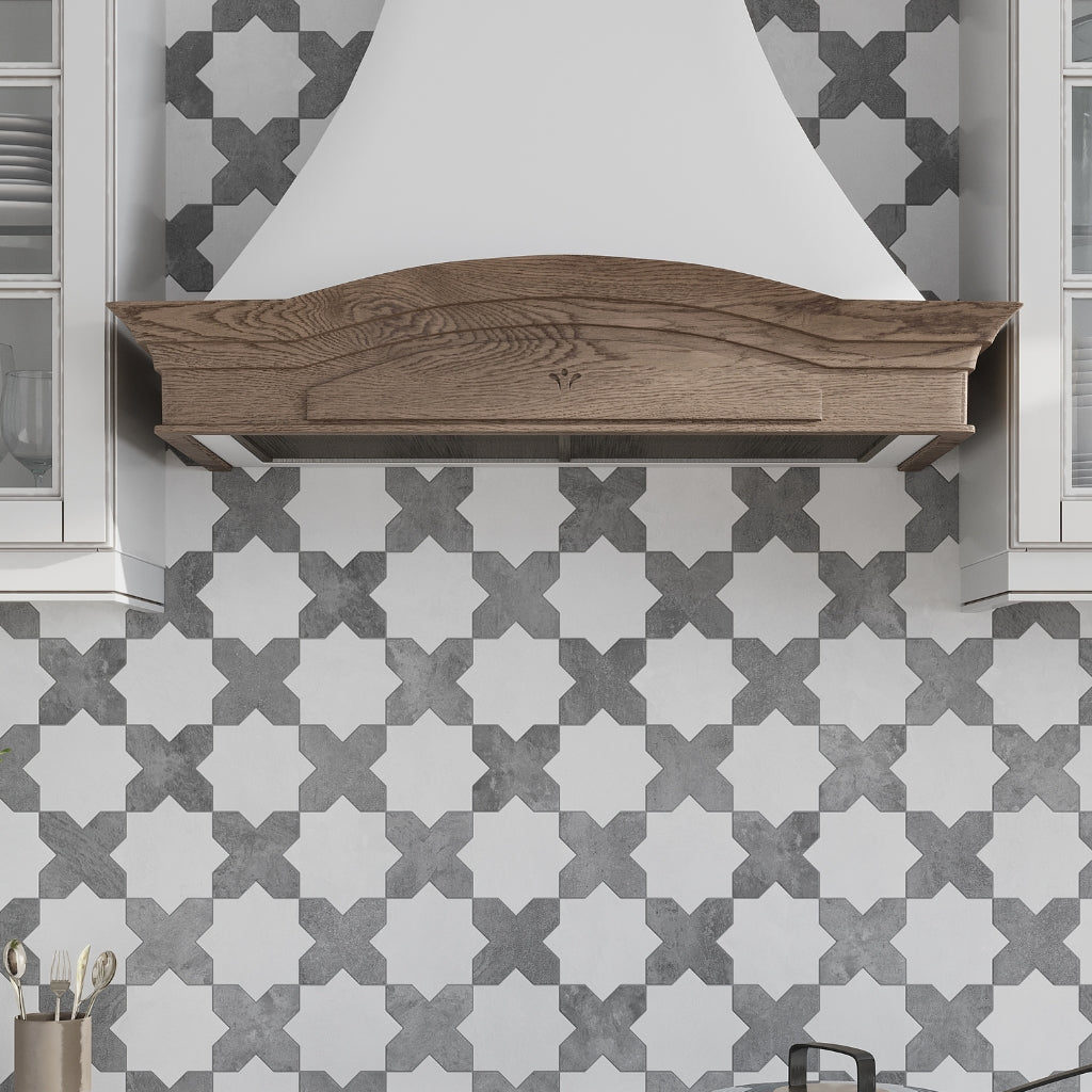 Light Grey 5x5 Matte Cross Ceramic Tile (27 pack, 5.37 sq ft/case)