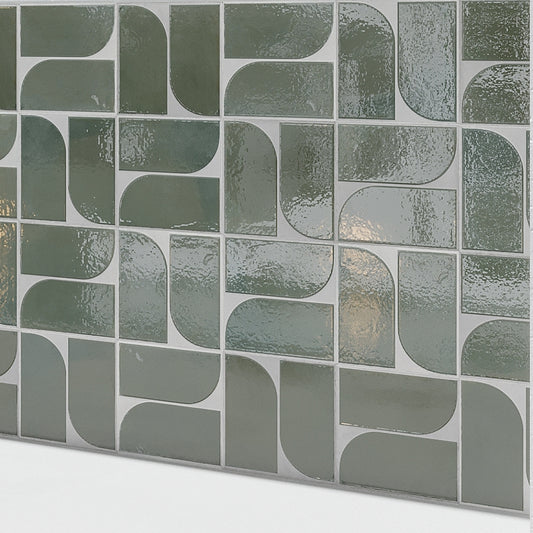 Sage Green Gray 8x8 Matte, Glossy Square Motif Porcelain Tile (29 pack, 12.49 sq ft/case)