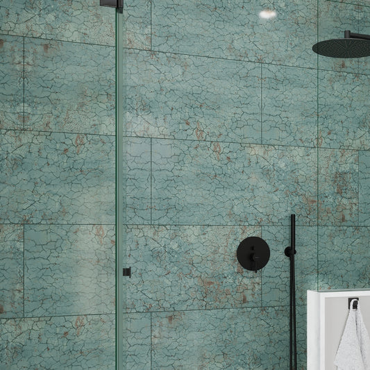 Viridian Green 18x48 Textured Ceramic Large Format Tile (3 pack, 17.23 sq ft/case)