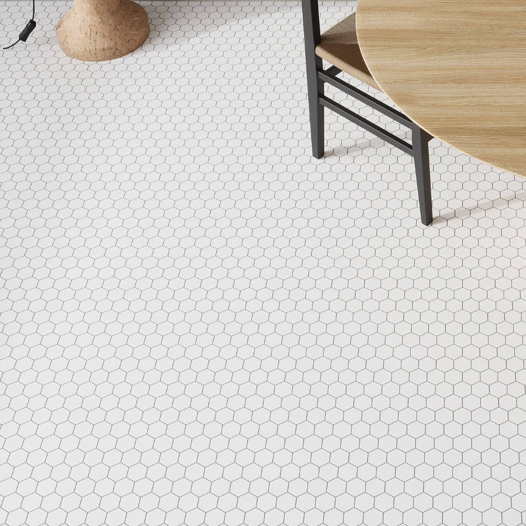 Snow White 12x12 Honed Hexagon Thassos Marble Mosaic Tile (5 pack, 4.83 sq ft/case)