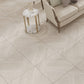 almond wood matte porcelain tile 24x24 with subtle curved arch pattern beige finish