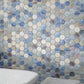 Light Blue 11x11 Glossy Hexagon Glass Mosaic Tile (10 pack, 8.63 sq ft/case)
