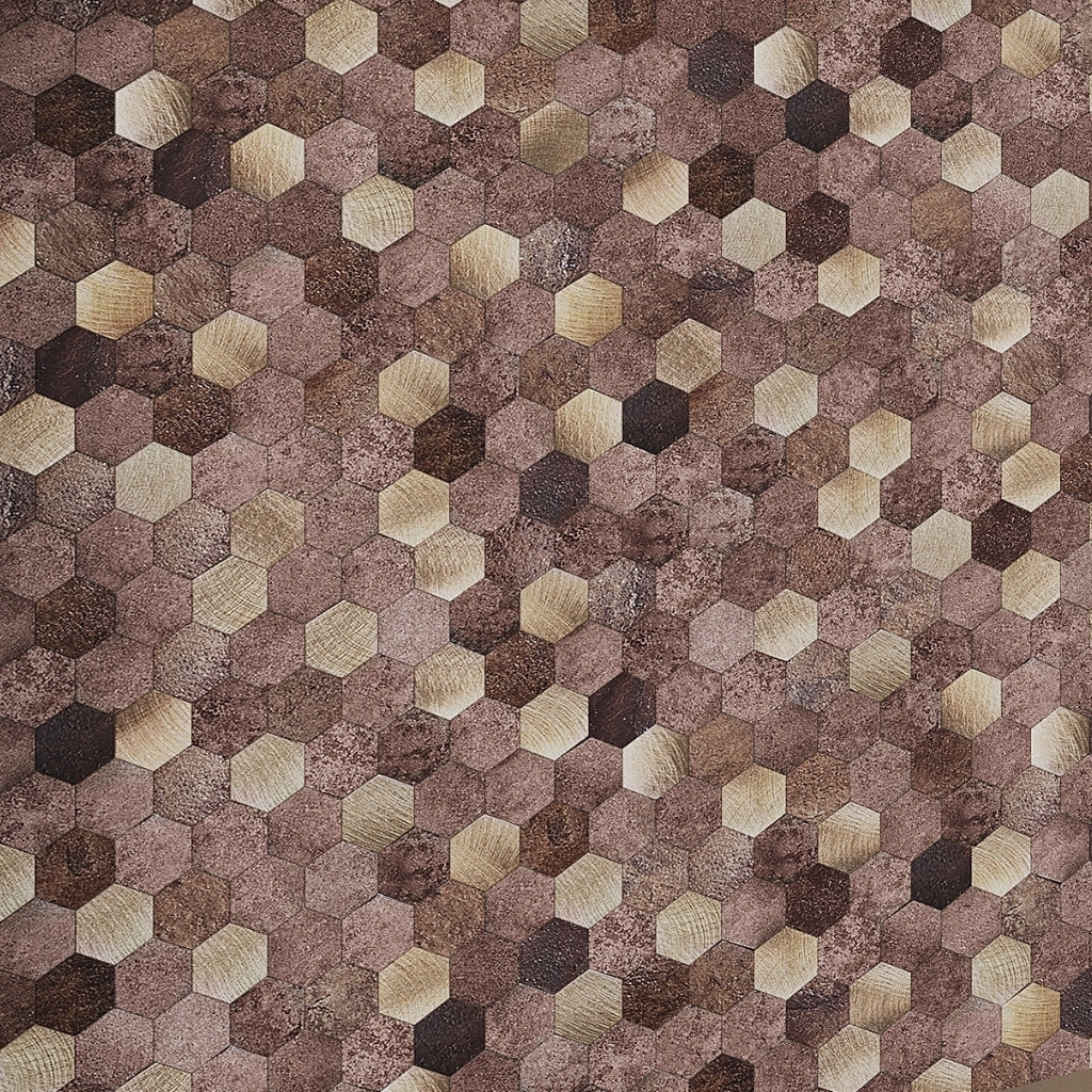 Gold 11x11 Honed Hexagon PVC Peel & Stick Tile (10 pack, 8.79 sq