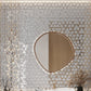 Gray, Silver 9x11 Glossy Glass Hexagon Mosaic Tile (3.28 sq ft/case, 5-Pack)
