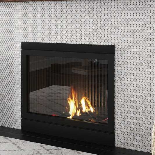 White 11x12 Polished Penny Round Bianco Carrara Marble Mosaic Tile (5 pack, 4.82 sq ft/case)