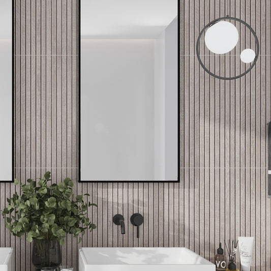 Gray 24x48 Matte Porcelain Deco Tile (2 pack,15.49 sq ft/case)