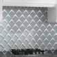 Green Metallic Silver 12x9 Matte Diamond Glass Mosaic Tile (5 pack, 3.91 sq ft/case)