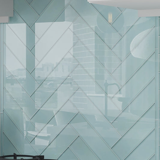 Blizzard Blue 3x12 Glossy Subway Glass Tile (20 pack, 5 sq ft/case)