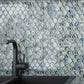 Blue 11x11 Glossy Fan Fish Scale Glass Mosaic Tile (10 pack, 8.48 sq ft/case)